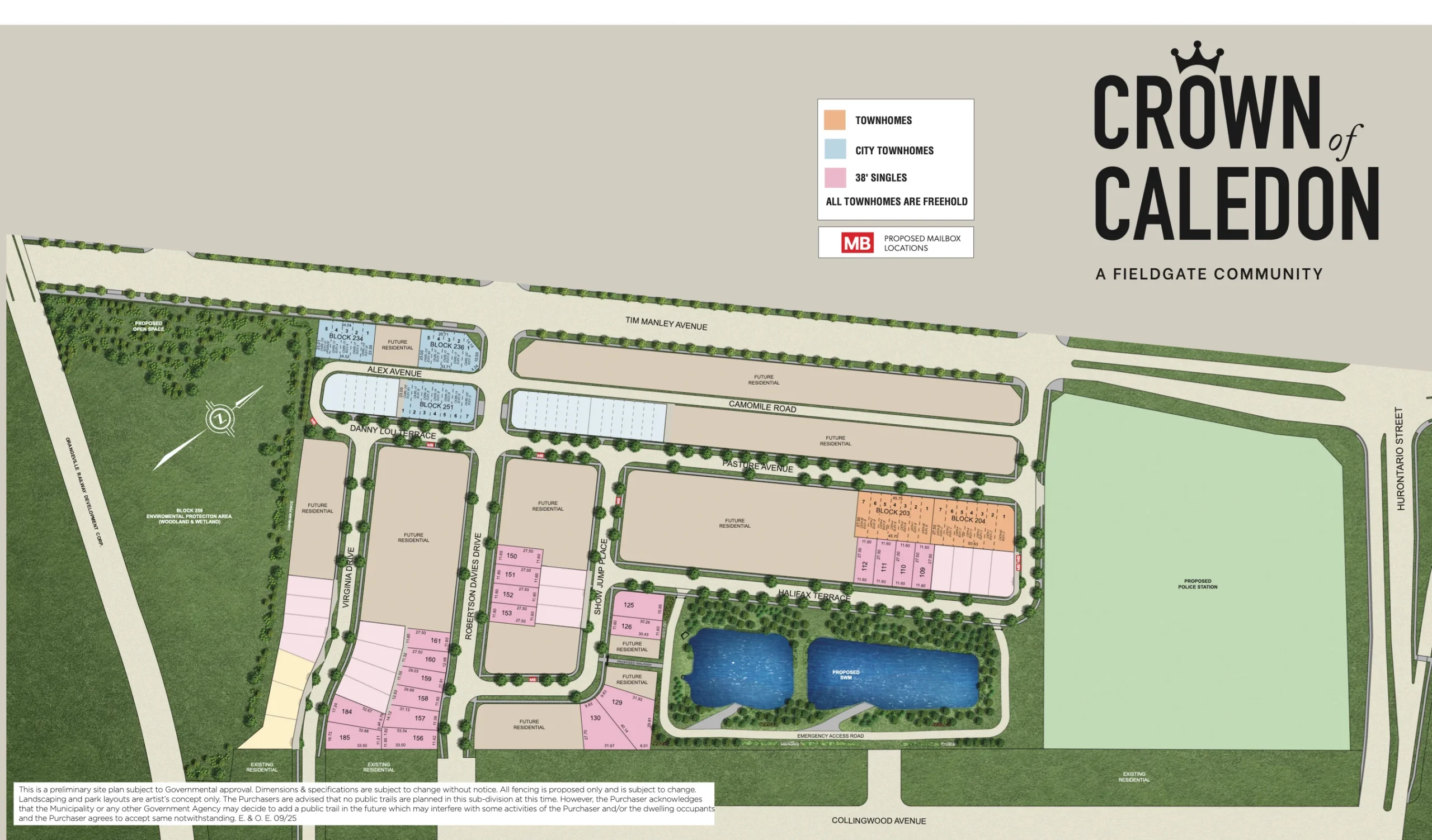 siteplan crown of caledon